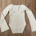 Womens White Sweater Small Fitted Unbranded Photo 2