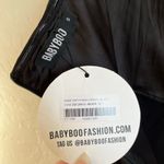 Babyboo  Safiya Strapless Satin Side Slit Gown Dress Black Size Small NEW NWT Photo 4