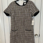 CeCe Metallic Thread Tweed Short Sleeve Dress size 12 NWT/minor damage Photo 0