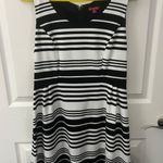 Merona size small black and white striped dress Photo 0