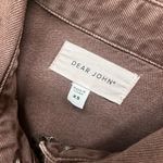 Dear John  Purple/Maroon Denim Button-Up Jacket with Embroidered Aztec Details Photo 4