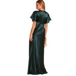 Birdy Grey NWT Jesse Kimono Satin Emerald Bridesmaid Maxi Dress Women Small Photo 4