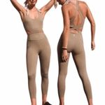 Free People NWOT Back It Up Onesie - Sage Beige Photo 1