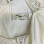 Urban Outfitters  White Eyelet Ruffle Ribbed Crop Top Ruched Bust Sz Medium Photo 3