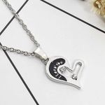 Cute Romantic I LOVE YOU Heart Pendant Necklace Silver Photo 4
