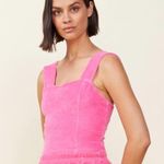 Monrow hot pink terry cloth Bermuda shorts and top set Photo 4