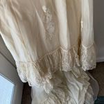 Vtg 60s Lace Victorian Wedding Dress High Neck Long Sleeve‎ Pearl Trim Size 2 XS Photo 4