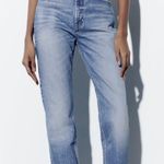 ZARA  size 6 denim light blue cute high rise straight leg 28 Photo 0