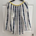 Tory Burch Alexandria hand Beaded white Peasant blouse top Size 10 Photo 4