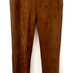 CHAPS NWT Chocolate Brown Vegan Suede Mid-Rise Fitted Legging Medium Photo 0