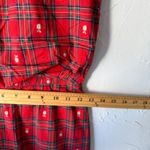 Vintage 50s Lanz Original Red Plaid Sleeveless Button Back Midi Dress Classic XS Photo 9