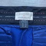 Anthropologie The Essential Slim Cropped Pants Size 4 Blue With Side Stripe Photo 3