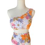 Cupshe - NWT Hazy Tenderness Flower One-Shoulder Top & Hipster Bikini Set Sz M/L Photo 3