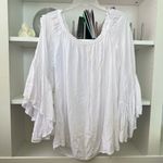 Indah  White Kamani Angel Wing Ruffle Tunic Dress Photo 3