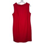 Talbots NWT Italian flannel red holiday sleeveless bateau neckline dress 16 p Photo 1