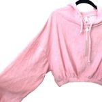 SANDSHAPED Miki‎ Terry Cropped Sweatshirt NWT Pink Photo 2