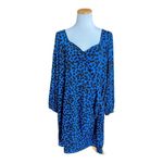Ava & Viv NWOT Womens  Balloon Long Sleeve Animal Print Wrap Dress - Sz 2X Photo 3