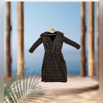 Bailey 44 Arcade Dress Stripe Midi Quarter Sleeves Grey Black Size Small Photo 5