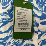 Lilly Pulitzer Fiesta Dress In Resort White On A Roll Size 4 NWT Blue Floral Photo 2