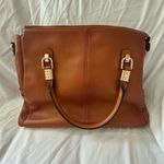 Elegant Brown Leather Tote Bag Photo 0