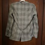 Free People  Sporty Oversize Plaid Blazer In Black Combo Size XS Photo 2