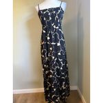 VERO MODA Black Tan Abstract Boho Whimsigoth Y2K‎ Cottage Core Flowy Fall Maxi Dress Large Photo 1