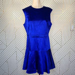 Ted Baker ‎ Maryann Velvet Ruffle Hem Dress in Blue Photo 2