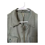 Free People  Extreme Cropped Military Jacket in moss green size medium Photo 6