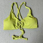 Womens Juniors Swimsuit XL Lime Green Front Keyhole Ring Ribbed 2 Piece NEW Size undefined Photo 1