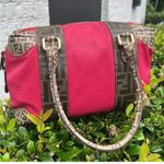 Fendi Authentic RARE Barbie Pink & Monogram Forever Bauletto Boston Bag Photo 3