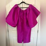 ASOS NWT Elegant Off-Shoulder Puffy Sleeve Magenta Pink Dress Size US 6 Photo 6