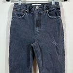 Abercrombie & Fitch Abercrombie Distress 90s Straight Ultra High Rise Women Black Jeans Size 24 /00L Photo 3
