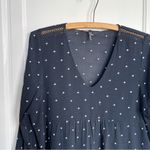 Maje  • Laone embroidered blouse top v-neck black crepe star print Photo 2