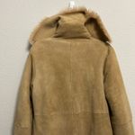 BCBGMAXAZRIA  100% Leather Sueded Shearling Coat Size Medium Old Money Mob Wife Photo 8