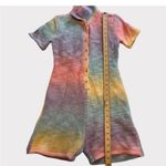 frankie's bikinis NEW “Rose”knitted short sleeved shorts romper, size small. Photo 9