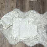 Jessica Simpson  Ivory Cream Lace Blouse Sz M/L Photo 10