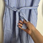 J. Crew Factory Blue/White Striped Tie Photo 7