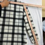 Talbots XS Fleece Zip Up Jacket Plaid Sherpa Fall Winter Warm Cozy Minimalist Black Photo 7