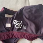 Outdoor Voices  Maroon V-Neck Sports Bra Photo 2