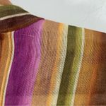 NEW Savannah Morrow Alessandra Robe in Linen Multi Color Stripe Size XS / S Purple Photo 3