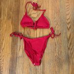 ANDIE String Bikini Set Ribbed Flame Red size M NWT/NWOT Photo 2