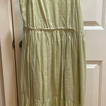 Forever 21  Light Green Textured Tiered Maxi‎ Dress Spaghetti Strap Sundress S Photo 0