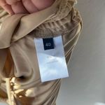 Atlein Dress Beige Ruched Long Sleeve Off Shoulder Designer Midi Dress Size 40 Tan Photo 11