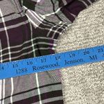 Duluth Shirt Womens Small Button Up Flannel Roll Tab Sleeve Purple Green Plaid Photo 4