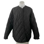 & Other Stories & Other Stories Women's Black Quilted Puffer Long Sleeve Oversize Jacket Size 10 Photo 1