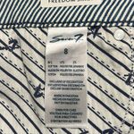 Seven7  Skirt Sz8 Pinstripe Belted Pockets Frill Hem Casual Feminine Denim Photo 4