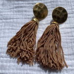 Francesca’s Collection Tan Tassel‎ Earrings Gold Photo 0