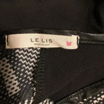 Le lis  Faux Leather‎ Trim Black and Tan plaid shift dress Size M​​​ Photo 3