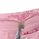 Refuge Y2K  Pink Ombré Low Rise Micro Mini Denim Skirt Juniors 7 Raw Hem 2000s Photo 3