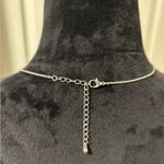 Silver Geometric Art Deco Pendant Necklace Photo 3